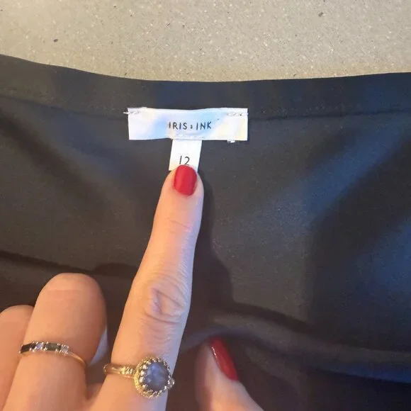 Like New - IRIS & INK Margot satin-crepe midi skirt - Picture 6 of 6